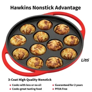 Hawkins Non-Stick Appe Pan (NAPE24G) – 24 Pit Appam Patra for Crispy Appes