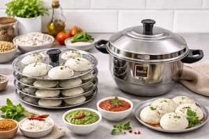 Radius Elite Plain Idly Pot 20 pits – Stainless steel Idli Cooker