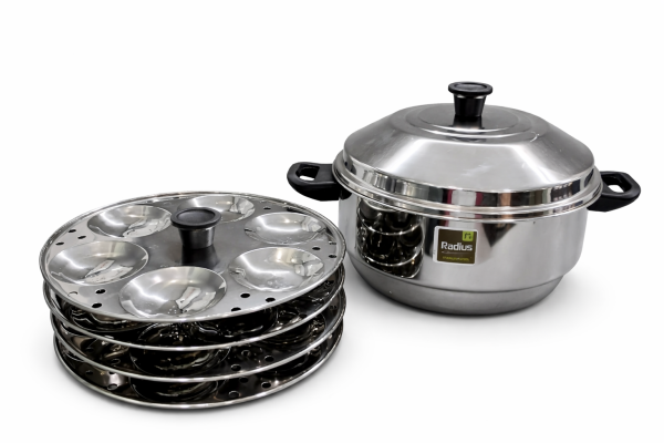 Radius Elite Plain Idly Pot 24 pits – Stainless steel Idli Cooker