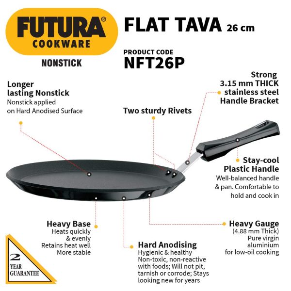 Hawkins Futura Nonstick Flat Tawa – Dosa & Roti Tawa