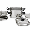JVL Square Steamer – Stainless Steel Idli & Veg Steaming Cooker – Small
