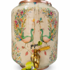 Pipal Premium Copper Matka  – 8 Litre White Peacock – Designer Water Pot for Drinking Water
