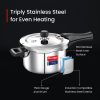 Prestige Triply Stainless Steel Pressure Cooker – Induction & Gas Compatible