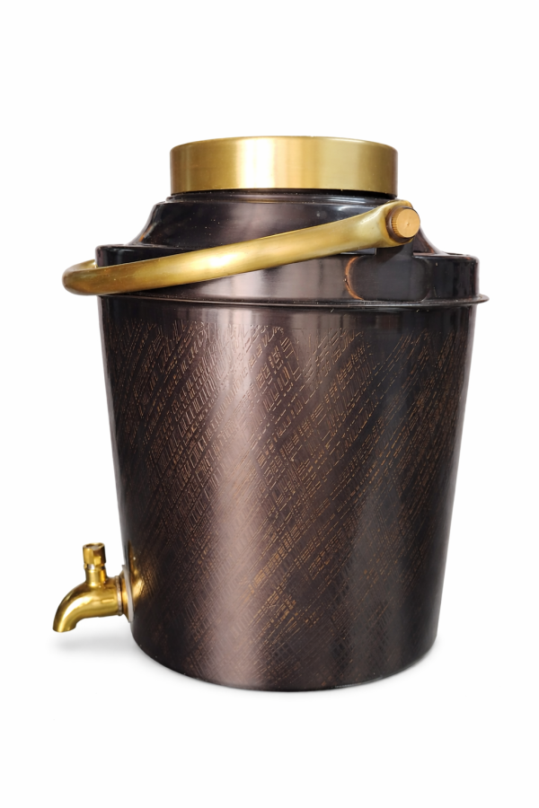 Pipal Rajwadi Copper Matka – 8 Liter Antique – Traditional Copper Water Pot