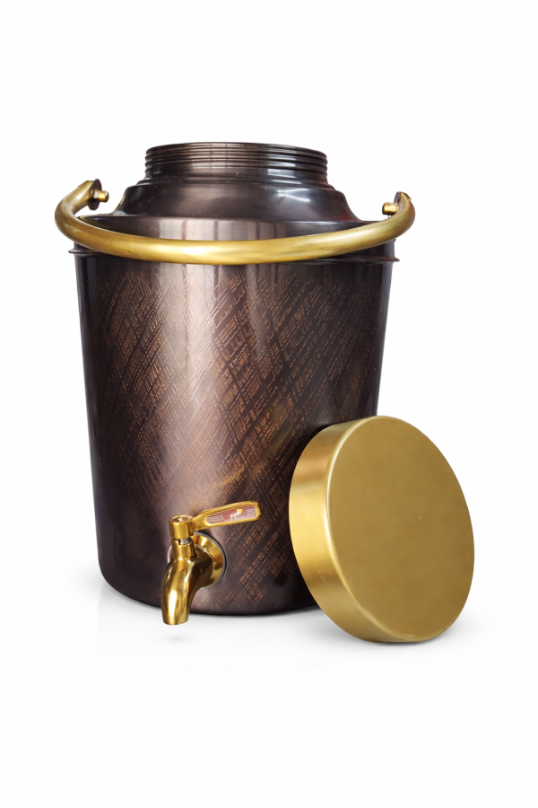 Pipal Rajwadi Copper Matka – 8 Liter Antique – Traditional Copper Water Pot