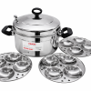 Vinod Stainless Steel Idli Cooker – 4 Plate – 16 Idli – Steamer with Lid
