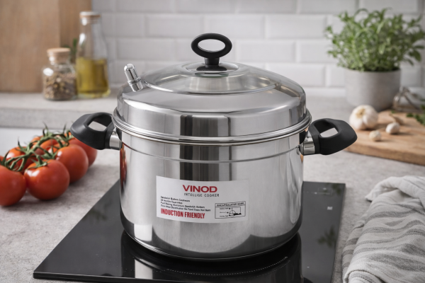 Vinod Stainless Steel Idli Cooker with 6 Plates – 24 Idli Mould – Steamer Pot