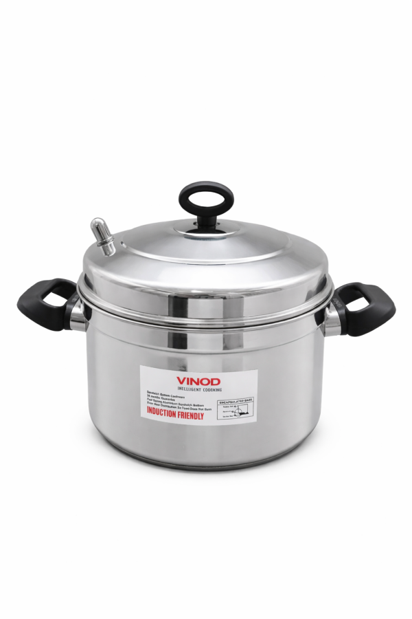 Vinod Stainless Steel Idli Cooker with 6 Plates – 24 Idli Mould – Steamer Pot