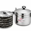Vinod Stainless Steel Idli Cooker with 6 Plates – 24 Idli Mould – Steamer Pot
