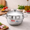 Vinod Stainless Steel Genz Mini Multi Kadai with 4 Idli Plate – Mini Kadai Idli Maker