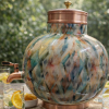 Pipal Designer Copper Water Matka – 8 Litre Prithvi Jelly Stone – Pure Copper Water Pot