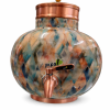 Pipal Designer Copper Water Matka – 8 Litre Prithvi Jelly Stone – Pure Copper Water Pot