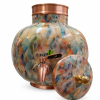 Pipal Designer Copper Water Matka – 8 Litre Prithvi Jelly Stone – Pure Copper Water Pot
