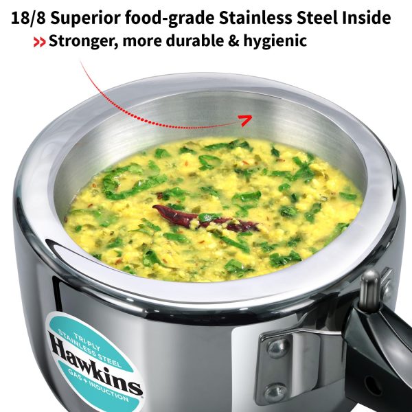 Hawkins Tri-Ply Stainless Steel Pressure Cooker
