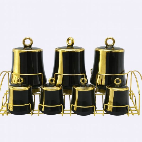 ROXX Araya Storage Jar Set – 8 Pieces   –   Multipurpose Kitchen Containers with Lids  –  6361