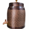 Pipal Rudra Copper Matka – 9 Litre Antique – Handcrafted Copper Water Storage Pot