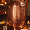 Pipal Handcrafted Copper Shagun Matka – 11 Litre Traditional Carving – Premium Water Pot