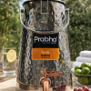 Prabha Tapered Hammered Water Pot – Dot Design – Stainless Steel Water Storage