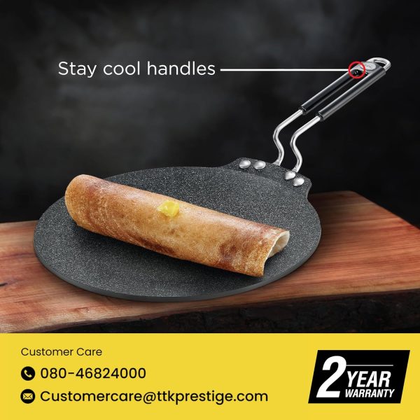 Prestige Durastone Hard Anodised Flat Tawa for Dosa and Roti