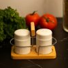 ROXX Kiana Salt & Pepper Shaker Set   –   Elegant Tabletop Seasoning Dispensers  –  6404
