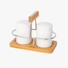 ROXX Kiana Salt & Pepper Shaker Set   –   Elegant Tabletop Seasoning Dispensers  –  6404