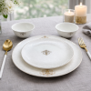 White Gold Fine Magnesium Porcelain Dinner Set 18pcs  – T Design