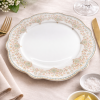 White Gold Fine Magnesium Porcelain Dinner Set 37pcs – HK37 Design
