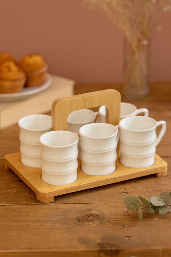 ROXX Stella Mug Set 7 – Piece   –   Premium Ceramic Coffee & Tea Mugs  180ml –  6487