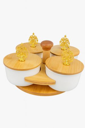 ROXX Arlet Serving Set 4 Pieces – Premium Snack & Appetizer Bowls for Dining & Parties  –  6509