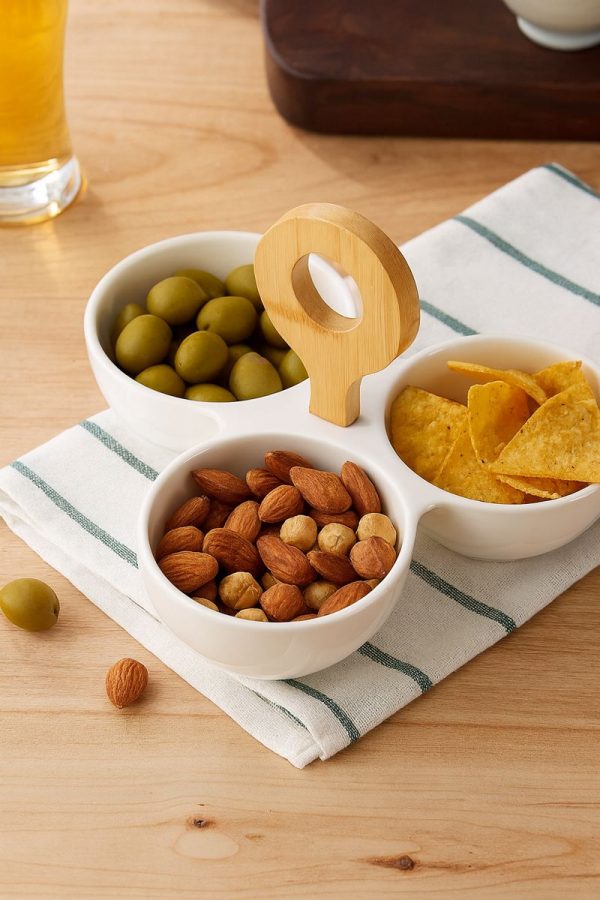ROXX Bamboo Server Tray   –   Eco – Friendly Wooden Serving Platter for Snacks & Appetizers  –  6443
