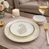 Clay Craft Gold Rim Premium Ceramic Luxury Dinner Set 40 Pcs