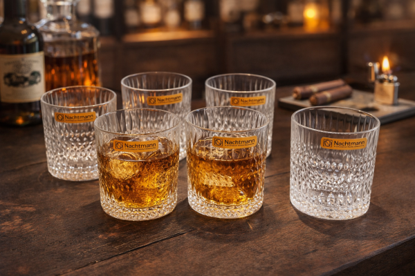 Nachtmann Crystal Ethno Whisky Glass 304ml Set of 6 Pcs (104299) – Premium Fine Bavarian Lead Free Glassware