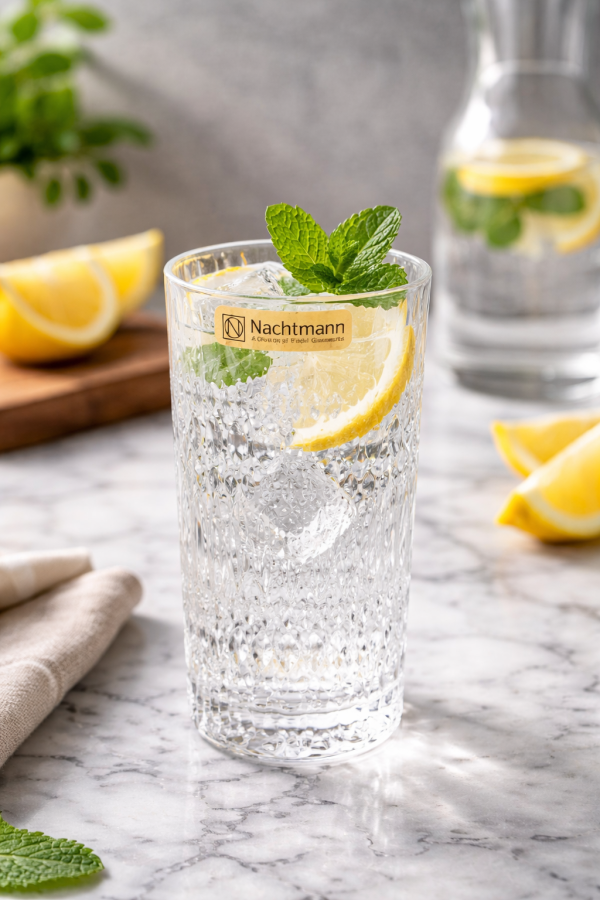 Nachtmann Crystal Ethno Long Drink Glass Glass 422ml Set of 6 Pcs (104300) – Premium Fine Bavarian Lead Free Glassware