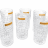 Nachtmann Crystal Ethno Long Drink Glass Glass 422ml Set of 6 Pcs (104300) – Premium Fine Bavarian Lead Free Glassware