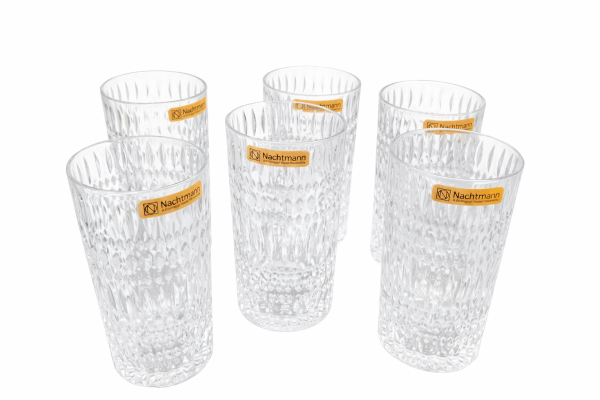 Nachtmann Crystal Ethno Long Drink Glass Glass 422ml Set of 6 Pcs (104300) – Premium Fine Bavarian Lead Free Glassware