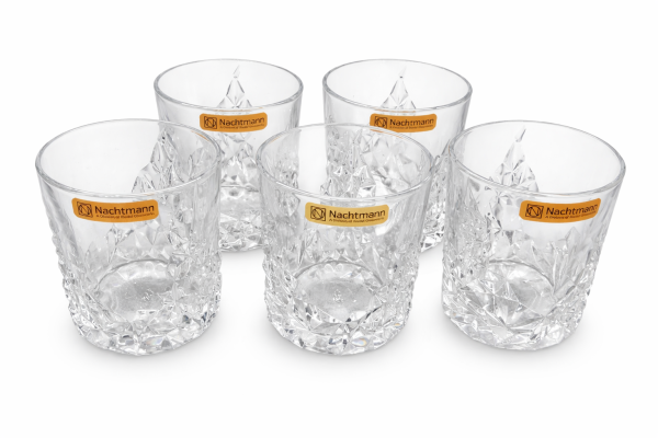 Nachtmann Crystal Sculpture Whisky Glass 340ml Set of 6 Pcs (92856) – Premium Fine Bavarian Lead Free Glassware