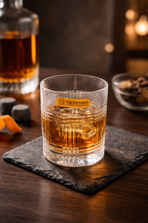 Nachtmann Crystal Check Whisky Glass 409ml Set of 6 Pcs (102780) – Premium Fine Bavarian Lead Free Glassware