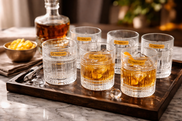 Nachtmann Crystal Check Whisky Glass 409ml Set of 6 Pcs (102780) – Premium Fine Bavarian Lead Free Glassware