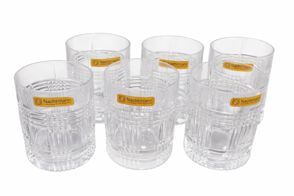 Nachtmann Crystal Check Whisky Glass 409ml Set of 6 Pcs (102780) – Premium Fine Bavarian Lead Free Glassware