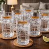 Nachtmann Crystal Highland Square Long Drink Glasses 445ml Set of 6 Pcs (98234) – Premium Fine Bavarian Lead Free Glassware