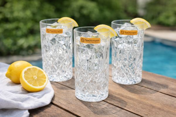 Nachtmann Crystal Noblesse Long Drink Glass 395ml Set of 6 Pcs (91703) – Premium Fine Bavarian Lead Free Glassware