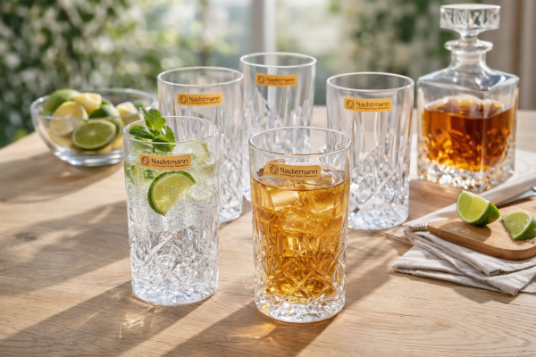 Nachtmann Crystal Noblesse Long Drink Glass 395ml Set of 6 Pcs (91703) – Premium Fine Bavarian Lead Free Glassware
