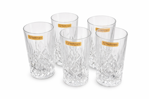 Nachtmann Crystal Noblesse Long Drink Glass 395ml Set of 6 Pcs (91703) – Premium Fine Bavarian Lead Free Glassware