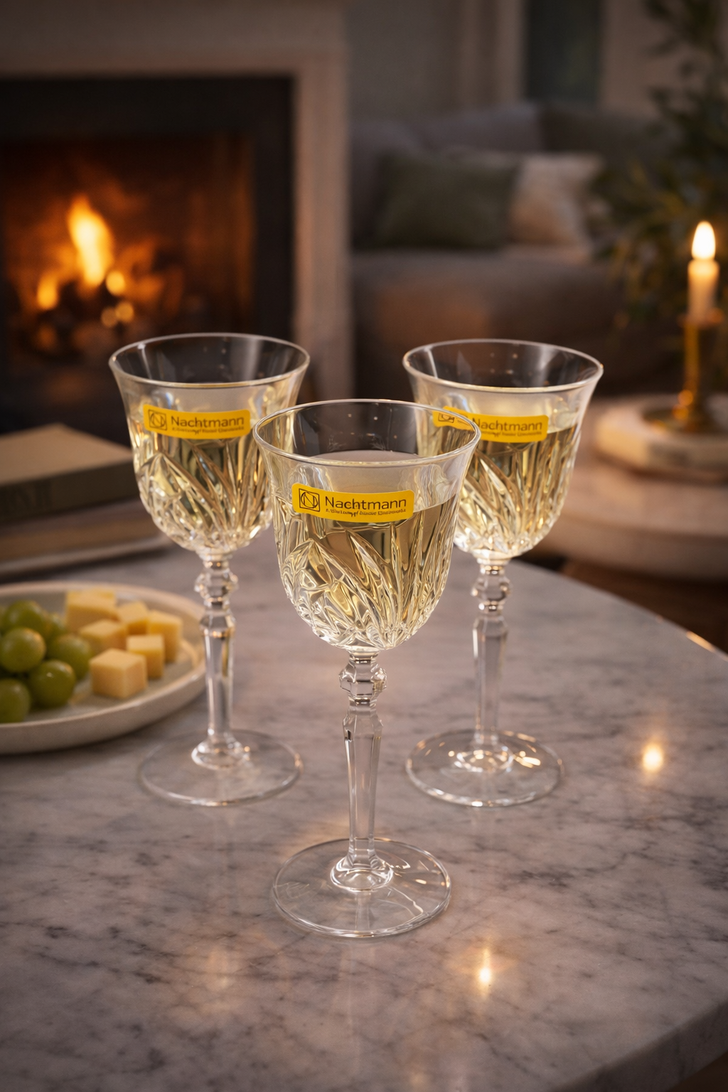 Nachtmann Crystal Palais White Wine Glass 180ml Set of 6 Pcs (92952) – Premium Fine Bavarian Lead Free Glassware