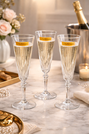 Nachtmann Crystal Palais Taper Champagne Glass 140ml Set of 6 Pcs (92953) – Premium Fine Bavarian Lead Free Glassware