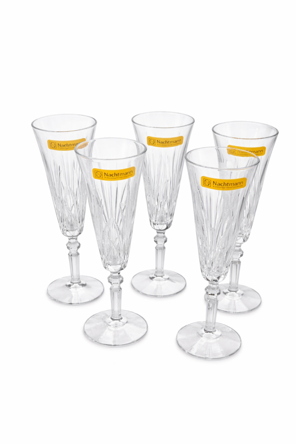 Nachtmann Crystal Palais Taper Champagne Glass 140ml Set of 6 Pcs (92953) – Premium Fine Bavarian Lead Free Glassware