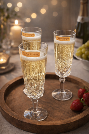 Nachtmann Crystal Noblesse Champagne Glasses 151ml Set of 6 (104302) – Premium Fine Bavarian Lead Free Glassware