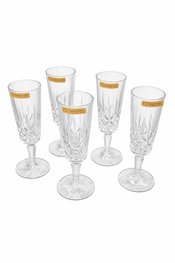 Nachtmann Crystal Noblesse Champagne Glasses 151ml Set of 6 (104302) – Premium Fine Bavarian Lead Free Glassware