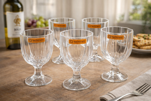 Nachtmann Crystal Noblesse Goblet Glass 355ml Set of 6 Pcs (101966) – Premium Fine Bavarian Lead Free Glassware