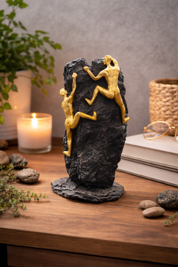 Climb Beyond – Inspirational Rock Climbing Sculpture – Rise and Inspire Collection (KN2355-21)